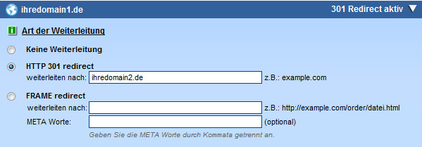 Weiterleitungsdialog im Kundencenter